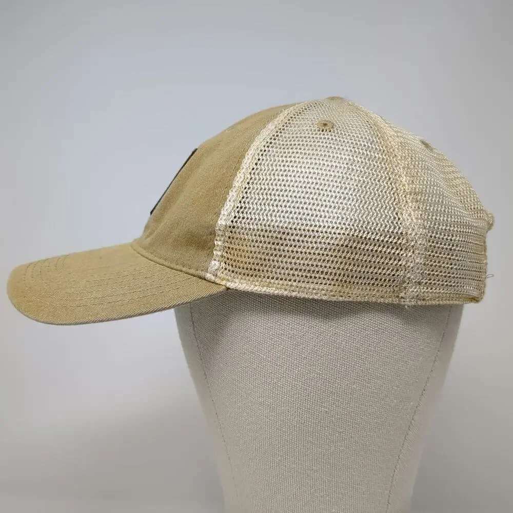 Legacy Trucker Hat Beige One Size Mesh Back Leather Patch Stone Harbor NJ Hat